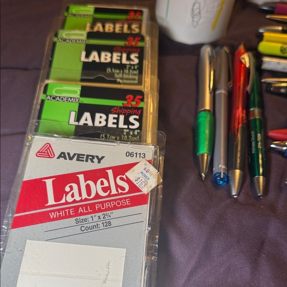 Assorted Writing Instruments and Office Supplies Set - some drug rep pens - Picture 5 of 7